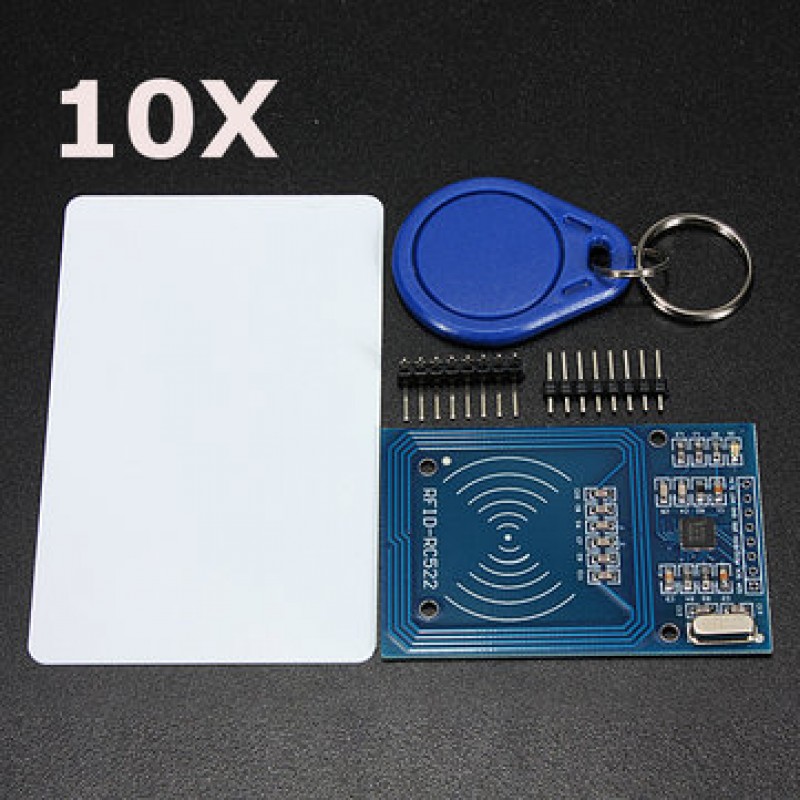 10Pcs RC522 Chip IC Card Induction Module RFID Reader