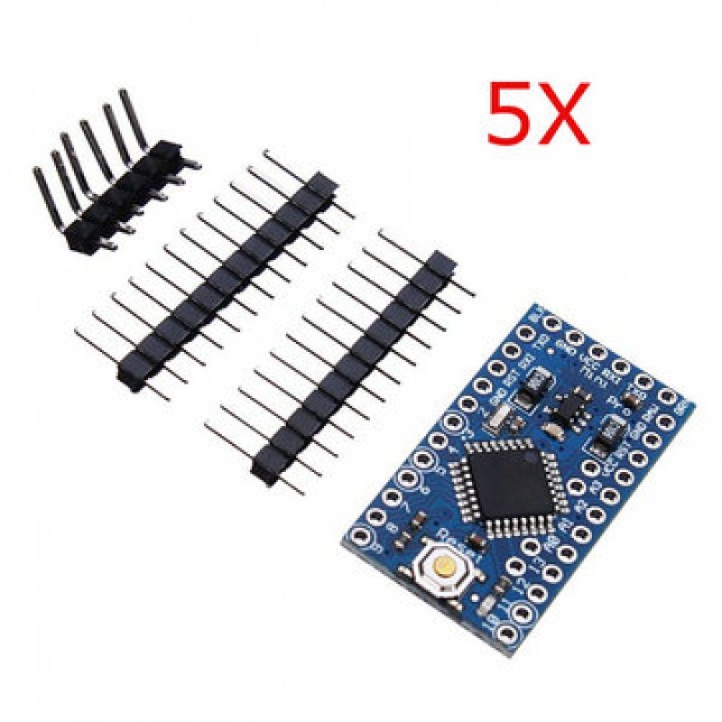 5Pcs 3.3V 8MHz ATmega328P-AU Pro Mini Microcontroller Board For