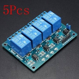 5Pcs 5V 4 Channel Relay Module For Arduino PIC ARM DSP AVR MSP43