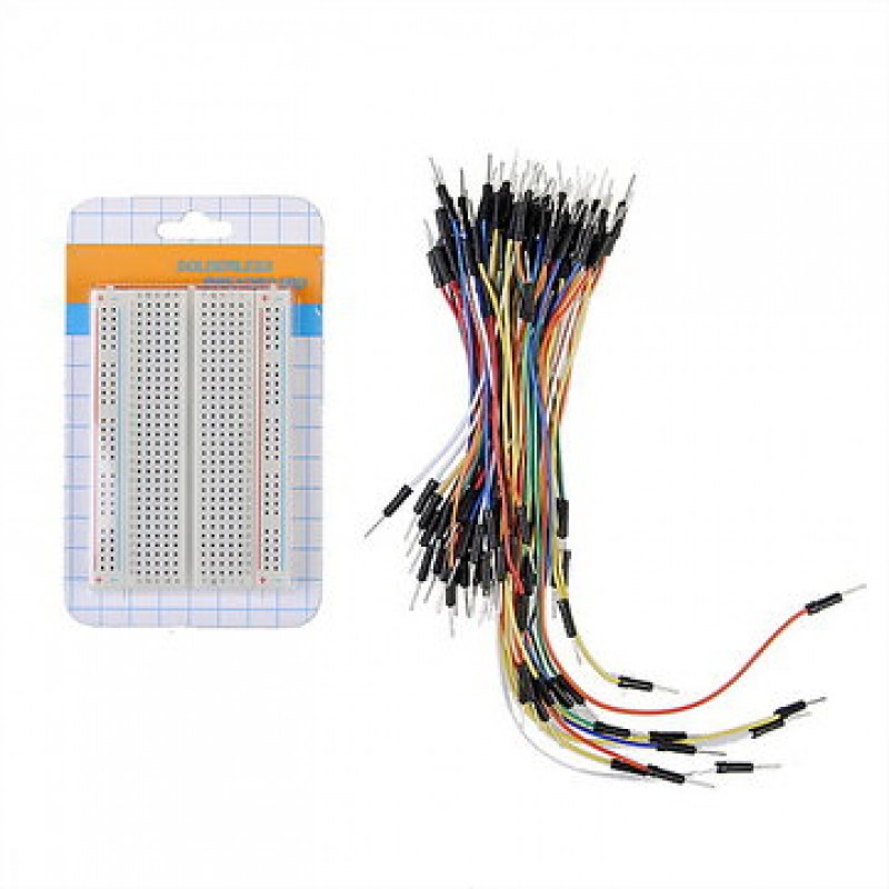 Prototype Board 400 Hole Breadboard + 65pcs Breadboard Jump Cabl