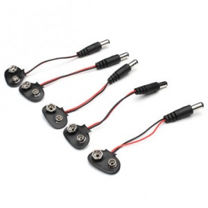 5Pcs DC 9V Battery Button Power Cable Tieline For Arduino