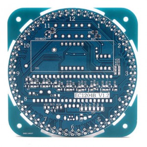 DIY AT89S52 Rotation LED Electronic Clock Kit 51 SCM Learning Bo