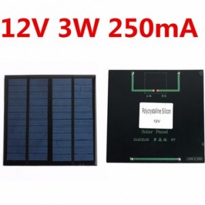 12V 3W Polycrystalline 145mm x 145mm Solar Panel Photovoltaic Pa