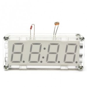 DIY 0.8 Inch Digital Tube LED Electronic Clock Kit Red Blue Gree