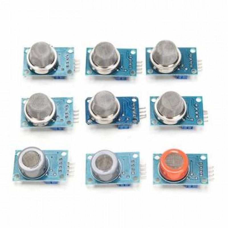 9Pcs MQ2 MQ-3 MQ-4 MQ-5 MQ-6 MQ-7 MQ-8 MQ-9 MQ-135 Sensor Module