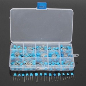 15 Value 300Pcs High Voltage Ceramic Capacitors Assortment Assor