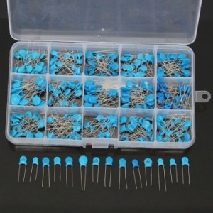 15 Value 300Pcs High Voltage Ceramic Capacitors Assortment Assor