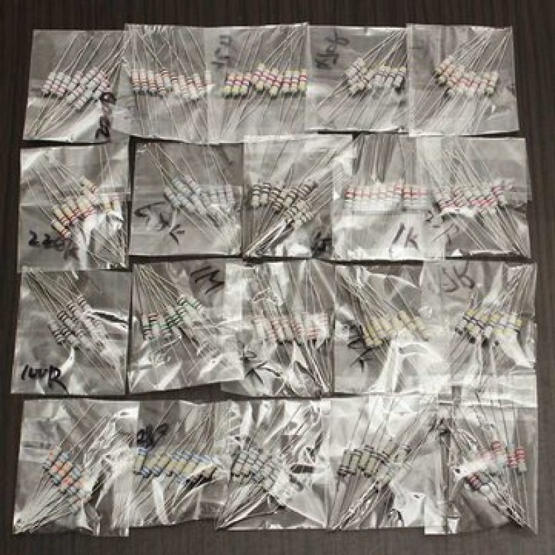 200Pcs 20 Value 1W 5% Resistors Resistance Assortment Kit 10 Ohm