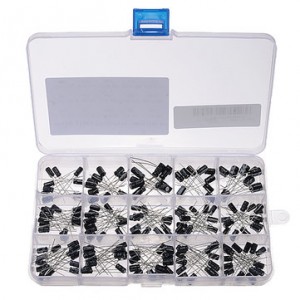 215Pcs 15 Values 0.1uF-330uF Mix Electrolytic Capacitor Kit With