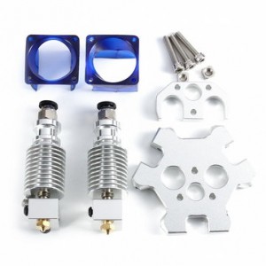 E3D V6 Double Extrusion Head With M4 Effector Aluminum Fisheye D